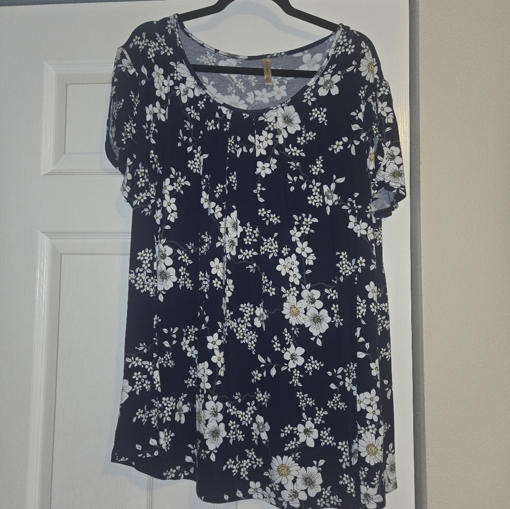 Baby Doll Floral Top Short Sleeve